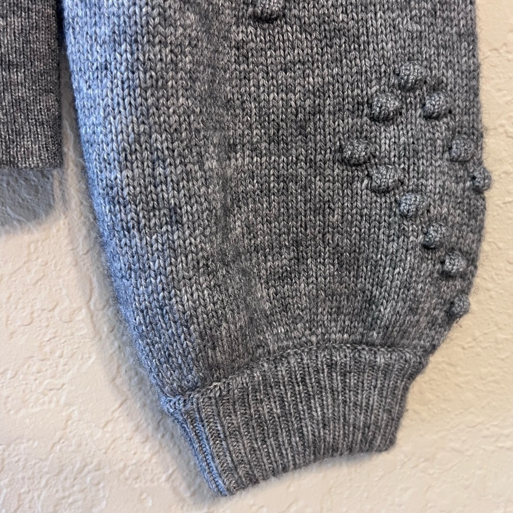 Splendid NWT Puff Sleeve Heart Popcorn Knit Crewneck Sweater Size S - Picture 6 of 9